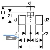 Geberit Mapress Edelstahl Gas T-Stck