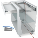 BLUM SERVO-DRIVE Trgerprofil horizontal zum Ablngen, Lnge 1143, Aluminium