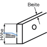 Gleitfhrung slide, 8 x 16 x 369 mm, KS wei