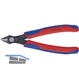 KNIPEX Elektronik-Super-Knips DIN 9654 Form 6 fr Glasfaserkabel Lnge 125 mm