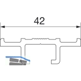 HAUTAU ATRIUM HS 300 Fhrungsschiene Nr. 1/1, L=6500 mm, Alu silber eloxiert