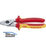 KNIPEX VDE-Kabelschere Lnge 165 mm fr Kabeldurchmesser 15 mm AWG 1/0