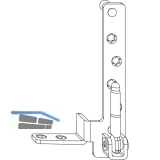 MACO Ecklager 180 kg Holz, 12/18 mm, Tragezapfen 9 mm, wei, links (222501)