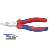 KNIPEX Rundzange DIN 5745 mit kurzen, runden Backen 2K-Griff Lnge 160 mm