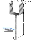 SIMPSON Sttzenfuss PPU 70/60G feuerverzinkt