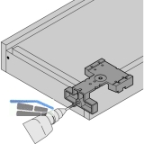 BLUM Bohrlehre fr TANDEM T65.1000.02, Kunststoff/Stahl