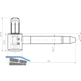 SECOTEC Einbohrband Unterteil Holz 16 mm hhenverstellbar verzinkt SB-2