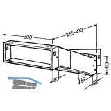 Durchwurfbriefkasten schrg, ausziehbar, 300x110x265-410, Stahl verzinkt