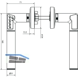 ASSA ABLOY Zylinderrosette CODE HANDLE mattchrom