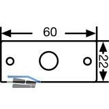Schlieblech f. Aufspreizstangen, 60 x 22 mm, Loch  8,2 mm, Stahl verzinkt