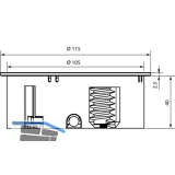 Einbausteckdose TWIST 2S, 2 Stk. Schukosteckdosen, Edelstahl Effekt