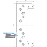 Befestigungsplatte fr Futterzarge zu TECTUS TE540 3D, Stahl verzinkt