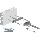 Befestigungsplatte Triade, Bohrtiefe 60 mm, Zinkdruckguss