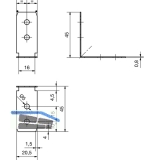 Befestigungswinkel Aktor ohne Befestigungsschraube, Aluminium natur