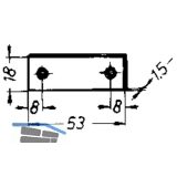 Blindplattl fr Einlegstange, 18 x 53 mm, Stahl verzinkt