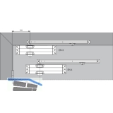 Trschlieer TS 90 Impulse EN 3-4, 1-flg. mit Gleitschiene, silber