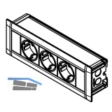 Einbau Steckdosenleiste EVOline Frame Dock Small 3xSchukosteckdose