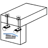 GU Eckverbinder-Befestigungsset oben