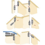 HETTICH Einhngebeschlag, MultiClip, KS Thermoplast schwarz, 46080