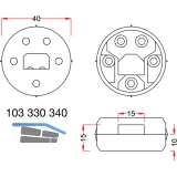 Einhngeverb. KORFU, fix, Zugfest.50KG, Einb. T 10, Einb.-40, KS grau, 1GT=2ST