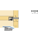 HETTICH VB 35/36 Enddbel fr Seitenwand, Bohr 5, Spannma 22.8, Plattenst. 16