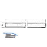 KWS Gewindestifte DIN 976 - M8 X 80 verzinkt - blau