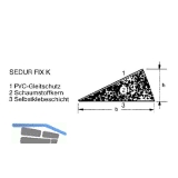 Falzdichtung Sedur- Fix-K, 12 x 7 mm, Kunststoff braun