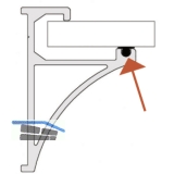 Einlegeprofil Fritz Lnge 3000 mm, Kunststoff transparent