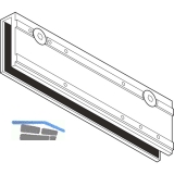 Glasklemmplatte TS 3000, Glasstrke max. 10 mm, silber