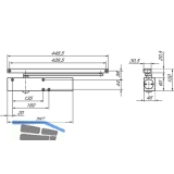 Gleitschiene ohne Feststellung, TS 3000/5000, silber