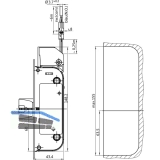 Zusatzverriegelung mit Abfrage f.Secury MFV, links, 148,2 x 43,4 mm