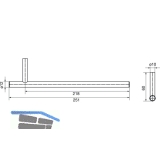 Garderobenstange Mut Breite 251 mm, Hhe 60 mm, Edelstahl fein geschliffen