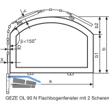 Flexibles Gestnge OL 90 N, 700 mm, Aluminium wei RAL 9016