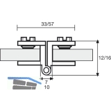 BMH25/5/7 Glastrscharnier Glasstrke 4-6 mm, 33x25 mm, Messing verchromt