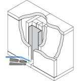 Fllprofil Aktor E-Gertebefestigung C-Profil vertikal, L 1150,Alu wei RAL 9010