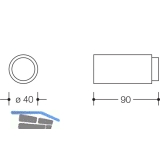 HEWI Wandtrpuffer 611 - 90 mm,  40 mm, Nylon reinwei