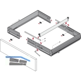 HETTICH SYSTEMA TOP 2000 Hngeregistratur-Rahmen verstellb., 866 -1038mm, Alu-F.