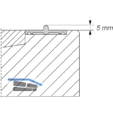 HAUTAU ATRIUM HS 300 Laufschiene Nr. 27 Holz, H=5mm, L=6500 mm, silber eloxiert