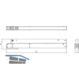 Elektrobeschlagschere HAUTAU SBS 500 S, Aluminium silber eloxiert