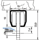 Beschlgegarnitur HELM 9 1-flgelig ohne Lauschiene HELM 13