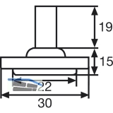 Hhenverstellschraube M10x20, verzinkt SB-Verpackt