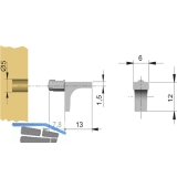 Steckbodentrger K-LINE - 1 Zapfen, Bohr  5 mm, Zamak vernickelt