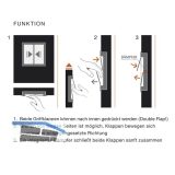 Klapp-Muschelgriff e-motion L special+87x152, Zamak Edelstahl Effekt