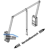 Kleiderlift Junior, H 850,KB 600-1000mm, Tragkr.10KG, KS wei/FE vernickelt