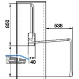 Kleiderlift Junior, H 1025,KB 870-1190mm, Tragkr.15KG, KS schw./FE verni.