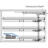 HETTICH SYSTEMA TOP 2000 Container-Set Sil Sys, Vollauszug, ET 730, schw.