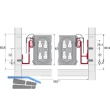 HETTICH SYSTEMA TOP 2000 Kugelauszug KA 270 Garnitur, Einbautiefe 530 mm