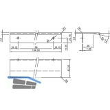 Ladengriff Alemo LA 96 mm, Breite 135 mm, ZN verchromt poliert