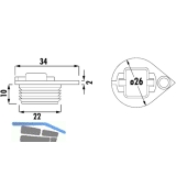 Dreh- und Laufmechanismus Rolly-Kit, Tragkraft 100 kg, Kunststoff schwarz