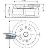 Exzentergehuse 35 x 17 mm Zamak